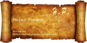 Heisz Pongor névjegykártya